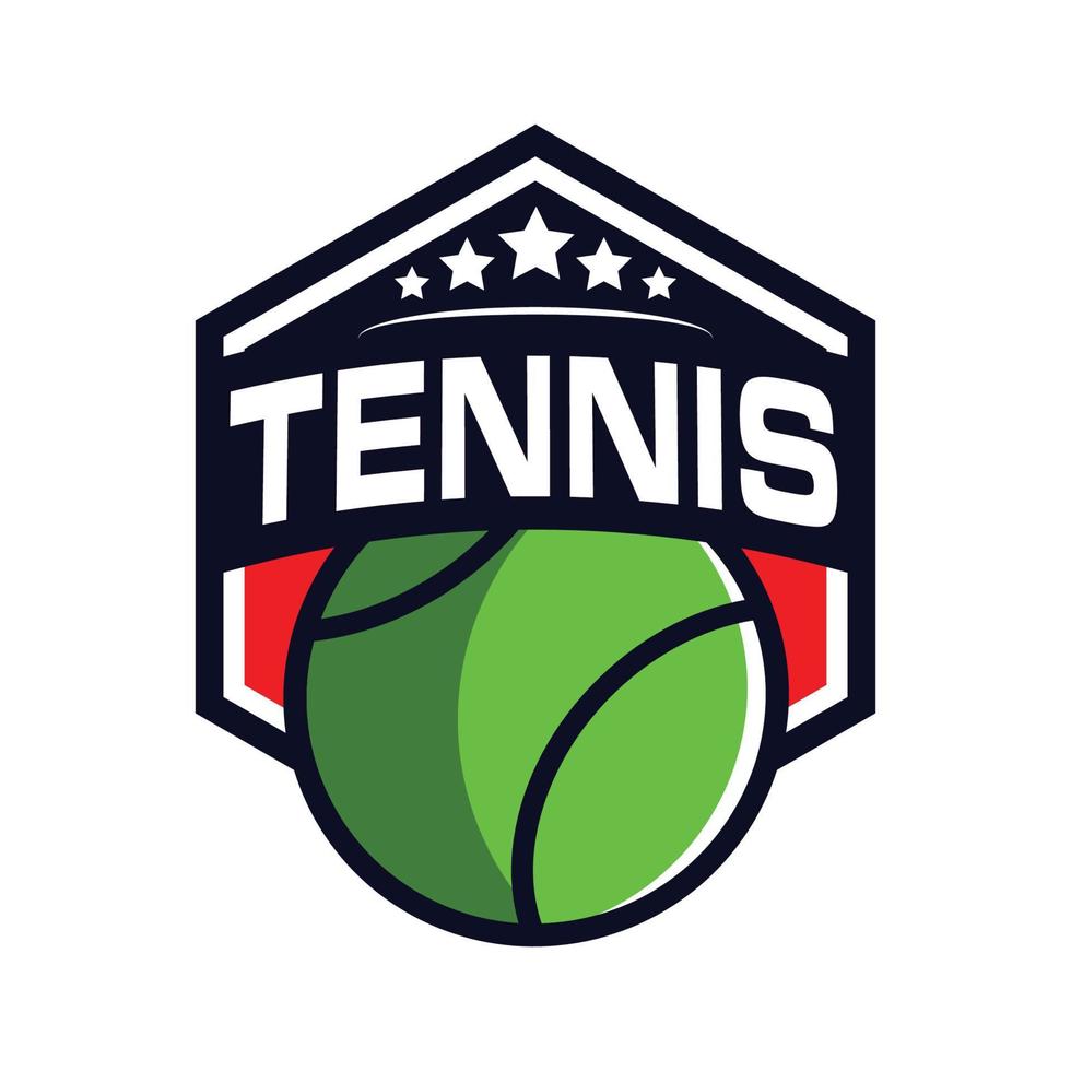 diseño de logo de tenis, logo deportivo vector