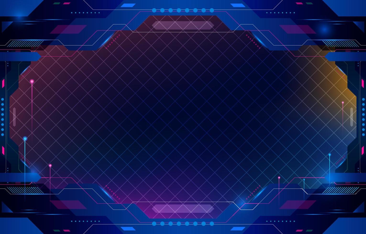 Blue Futuristic Technology Background vector