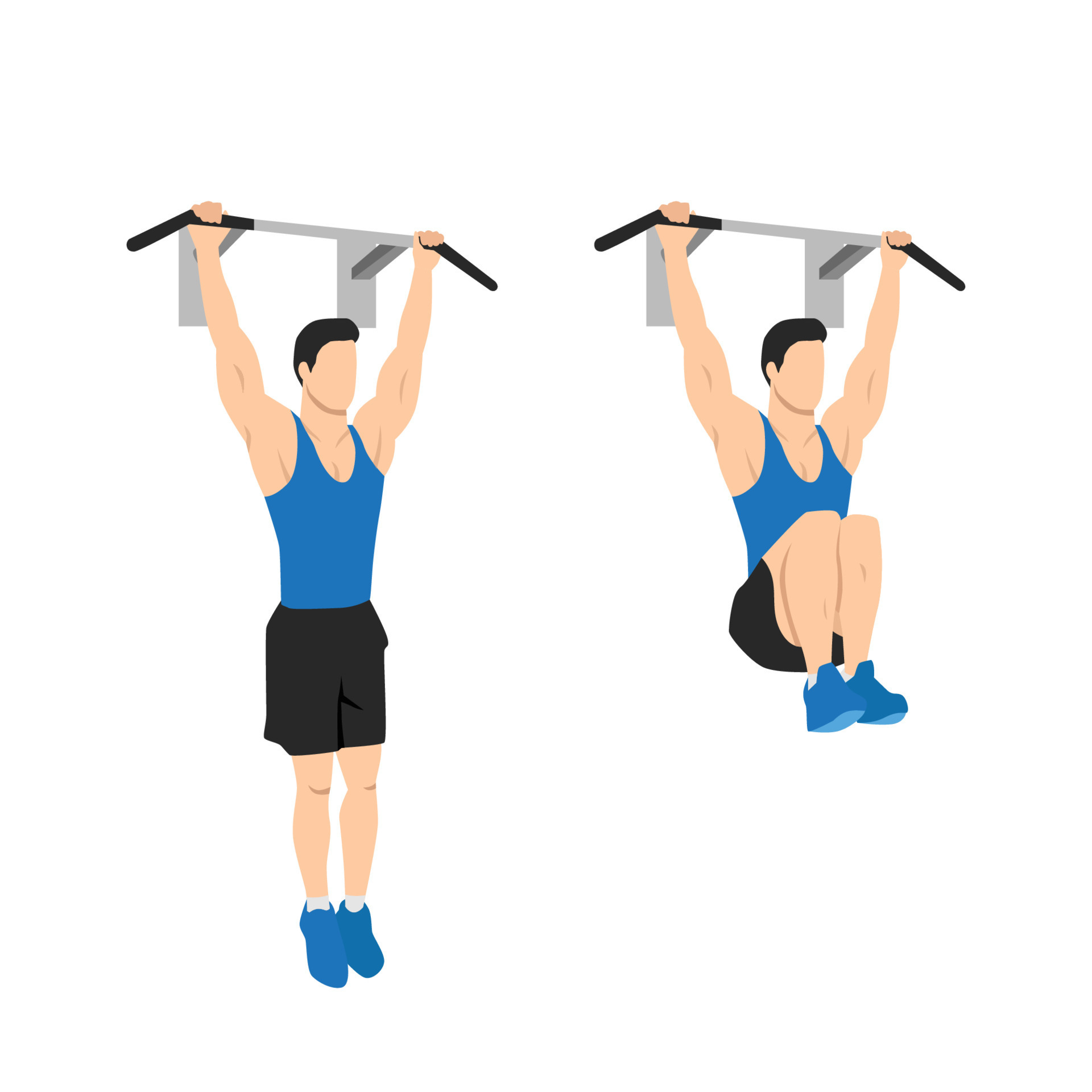 Hanging knee leg raises hot sale