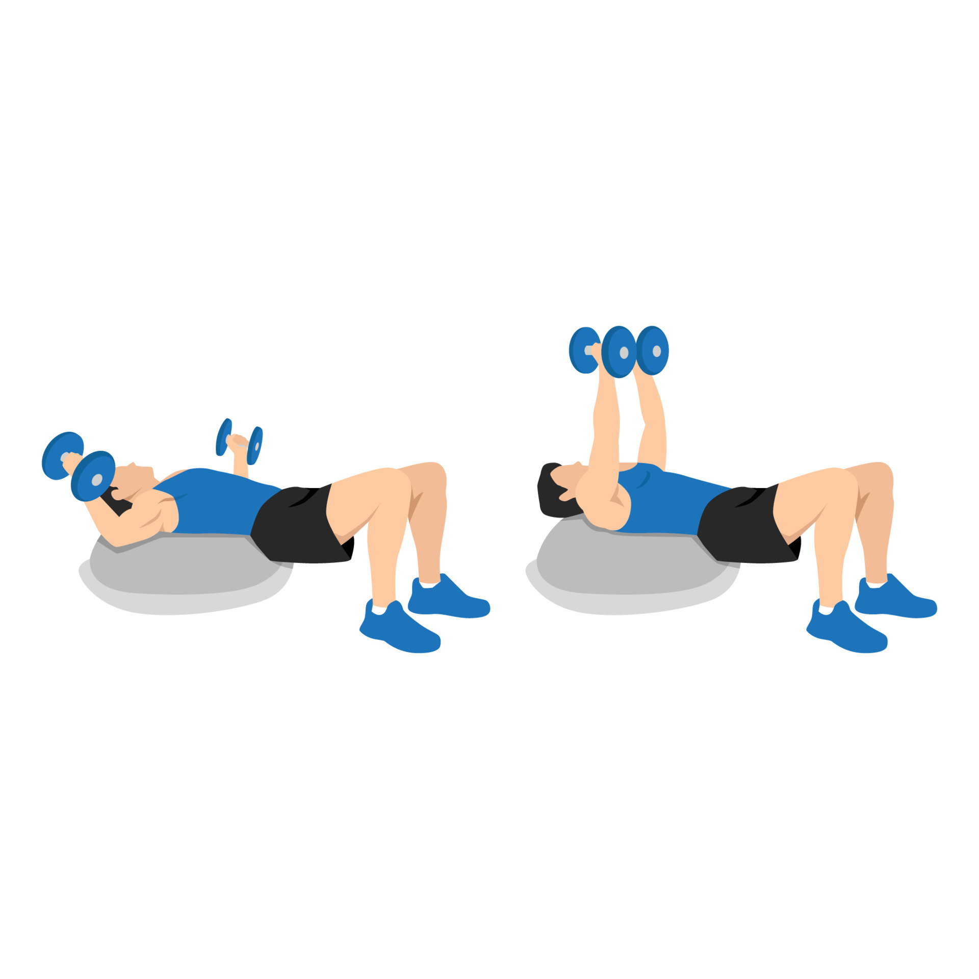 Bosu chest press sale