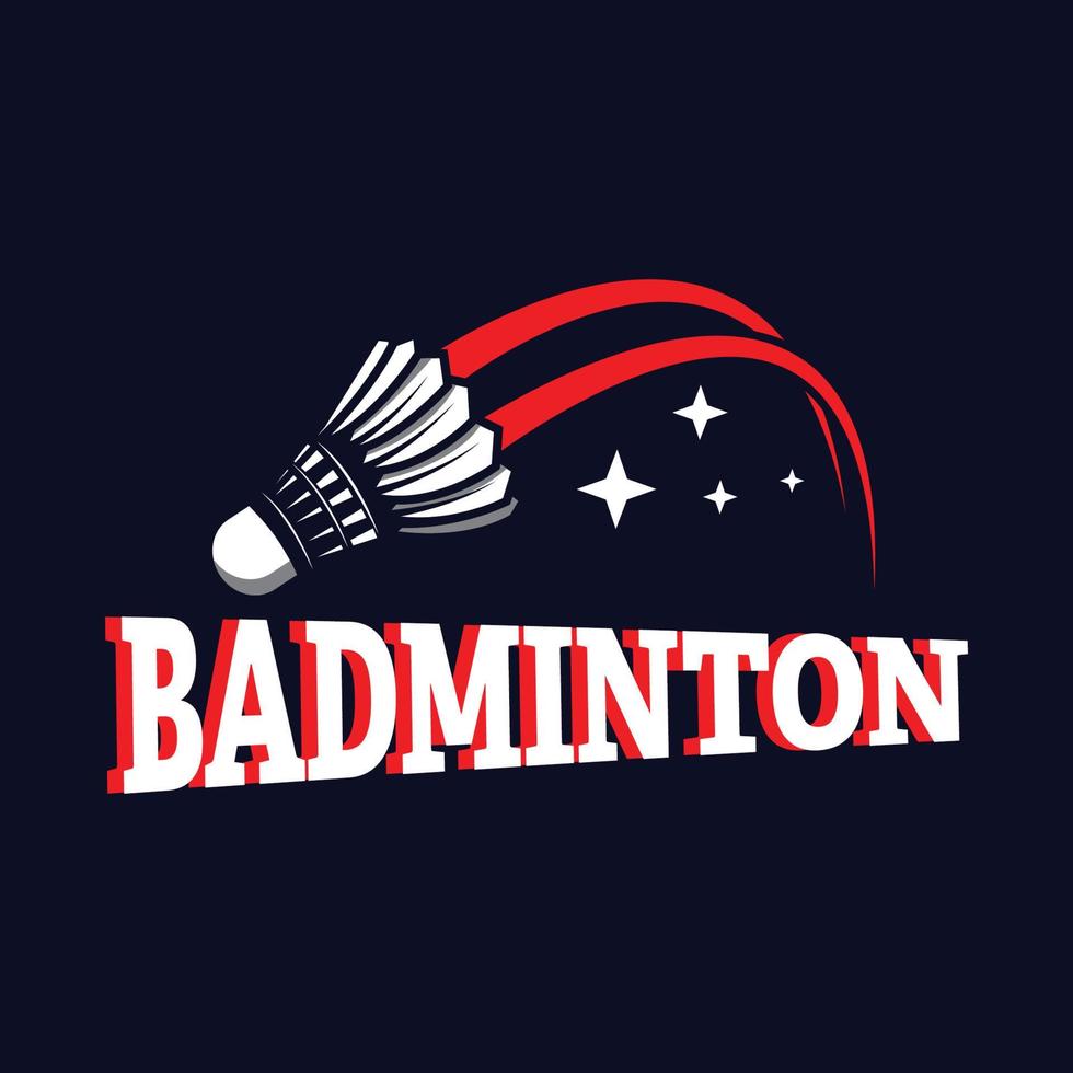 diseño de logotipo de bádminton, logotipo deportivo vector