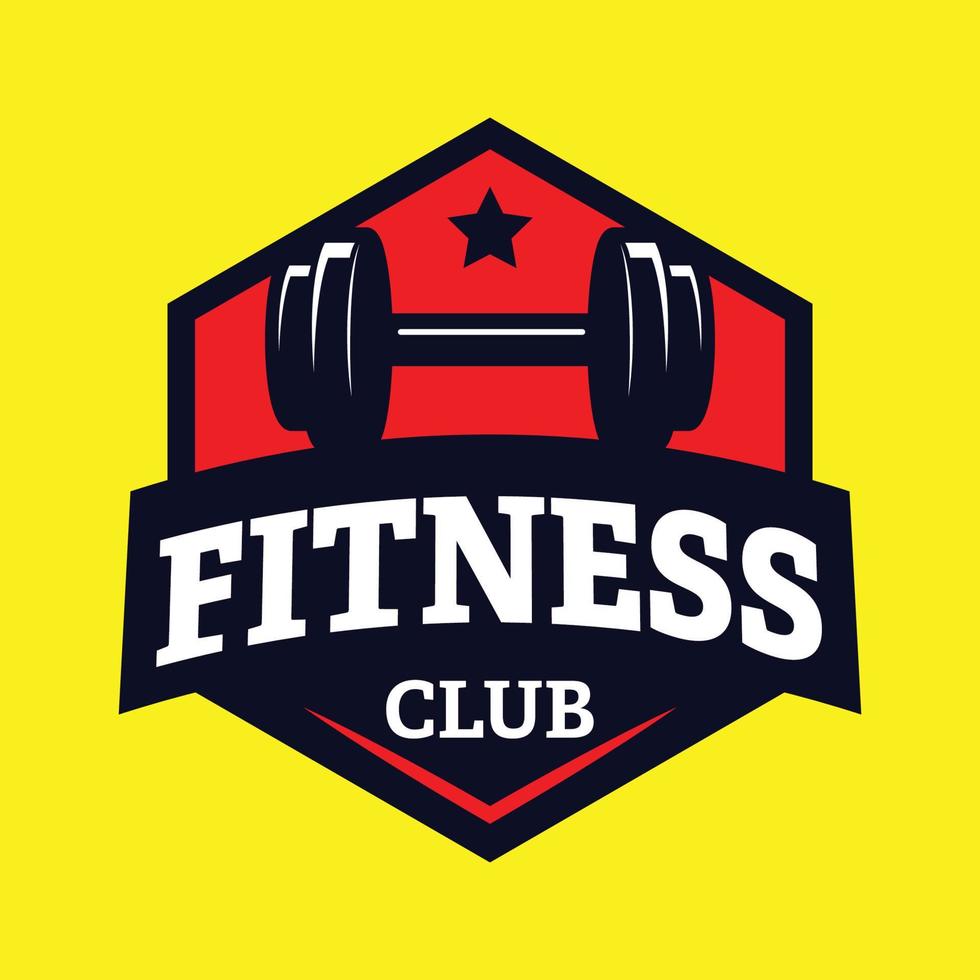 fitness vector graphic design with emblem style. suitable for sports logos, races, competitions, championships, t-shirt designs, stickers, etc