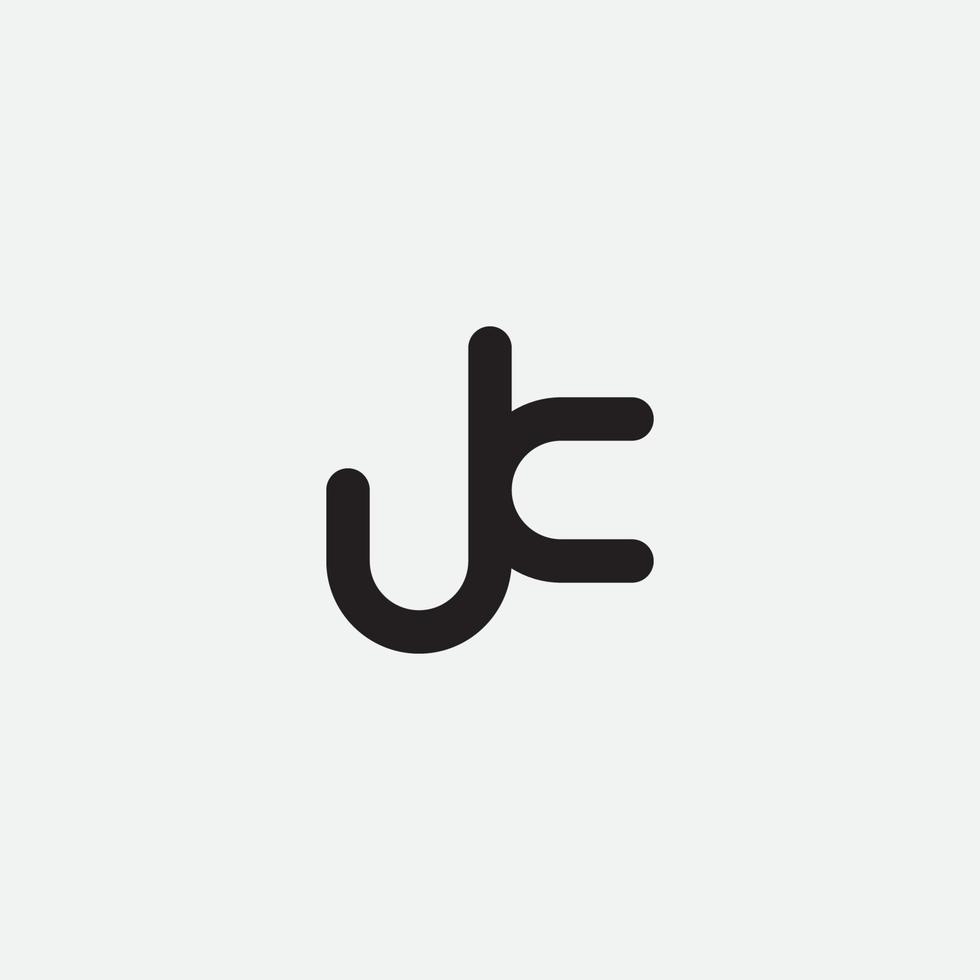 Initial letter JC monogram logo design. vector
