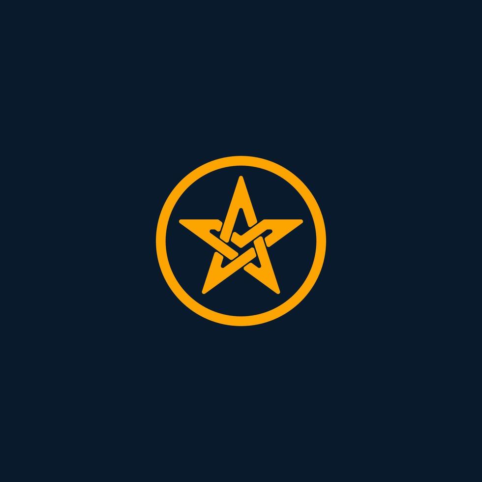 Star initial letter AM monogram logo. vector