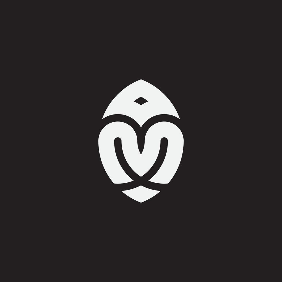 plantilla de logotipo de monograma de letra inicial am. vector