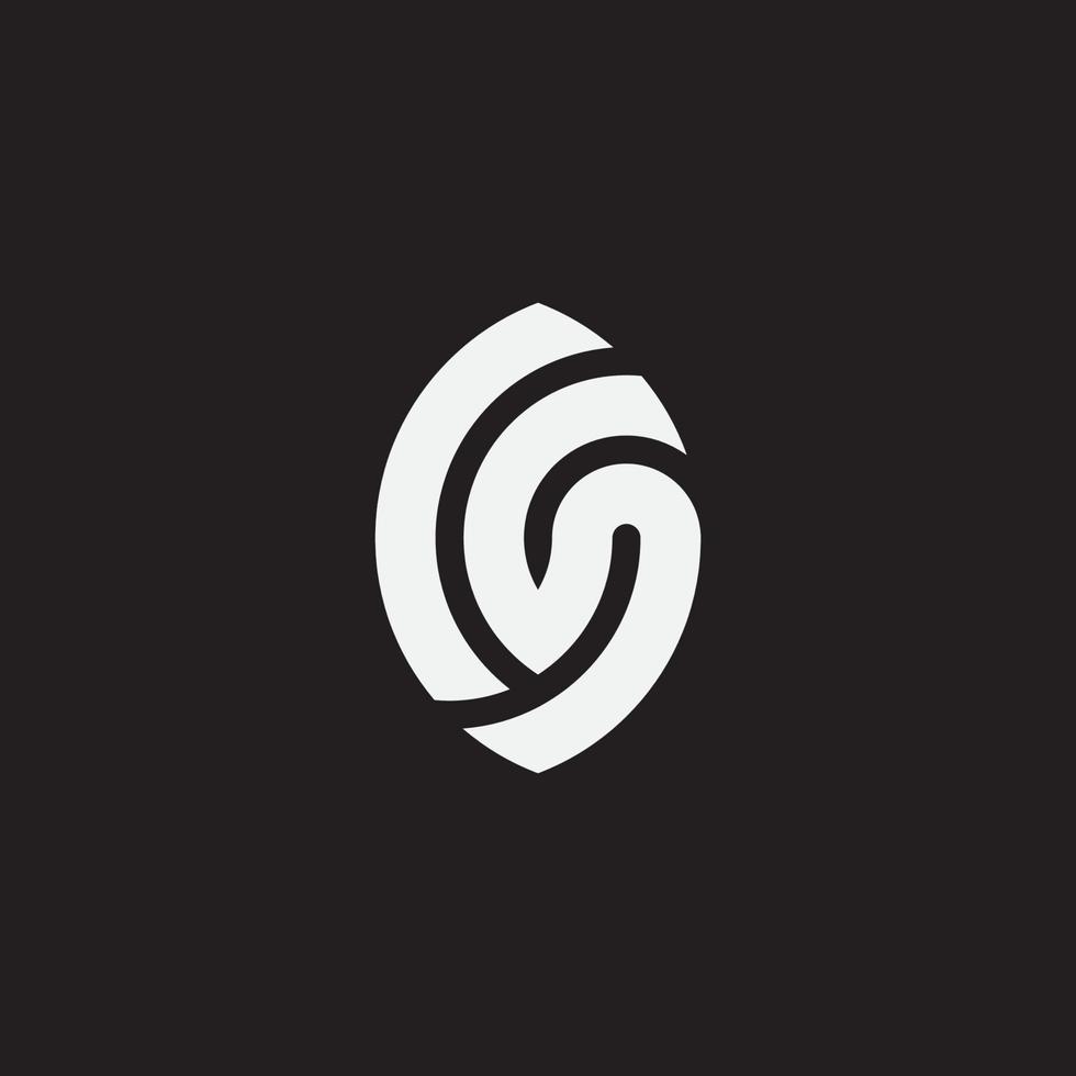 Initial letter CS monogram logo template. vector