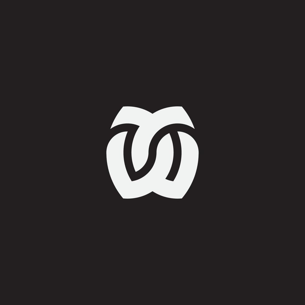 Initial letter TW monogram logo template. vector