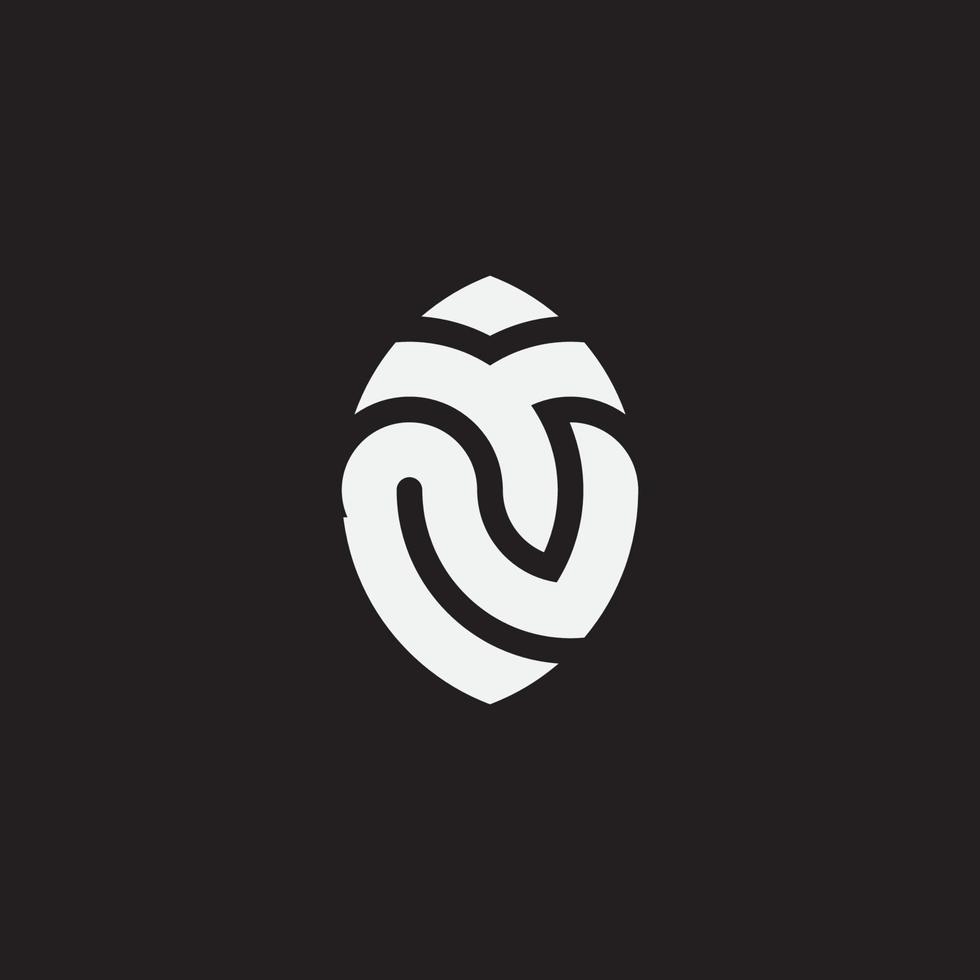 Initial letter TN monogram logo template. vector