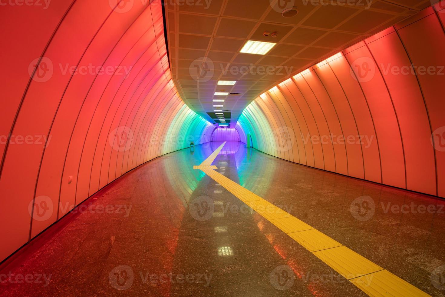 Multicolored Subway Corridor photo