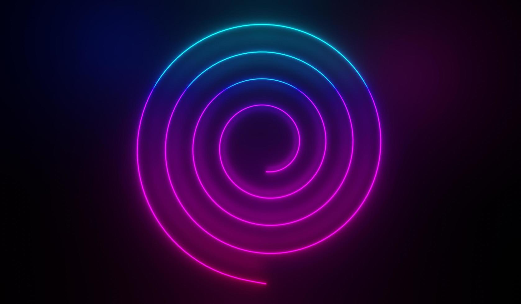 3d render of RGB neon light on darkness background. Abstract Laser lines show at night. Ultraviolet spectrum beam scene photo