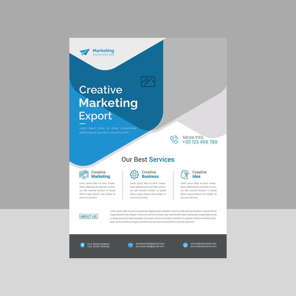 simple and modern business flyer template vector