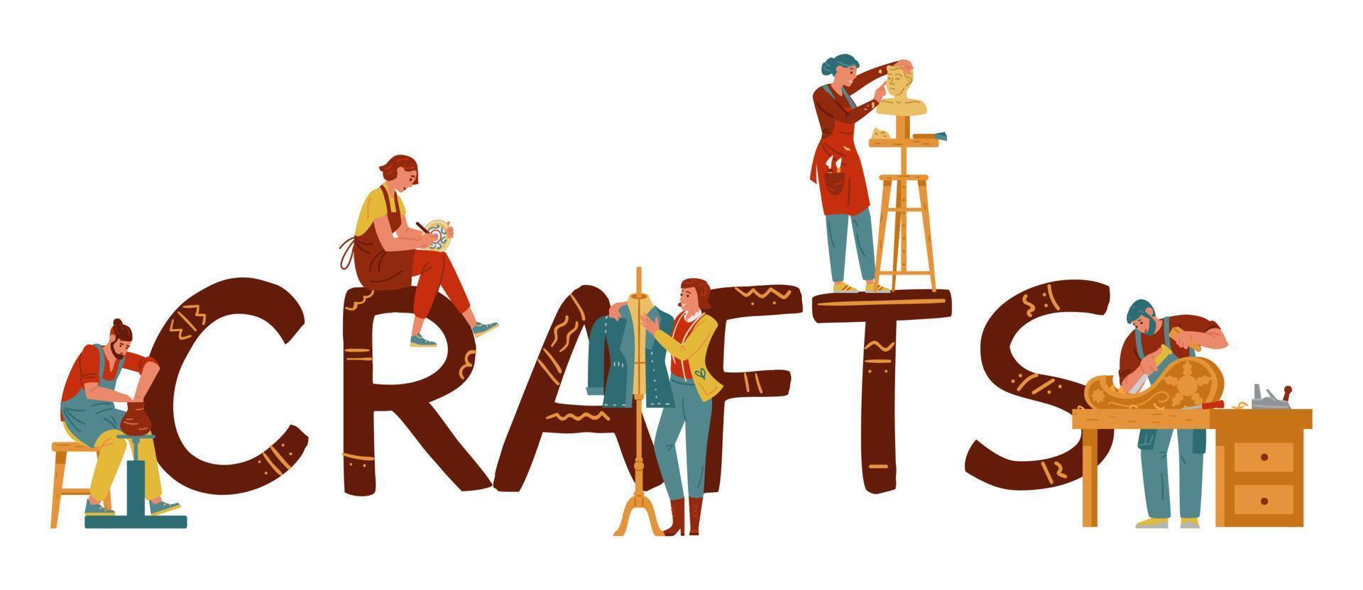 Craftsmanship Concept Vector Banner. Artisans And Creative Hobbbies.