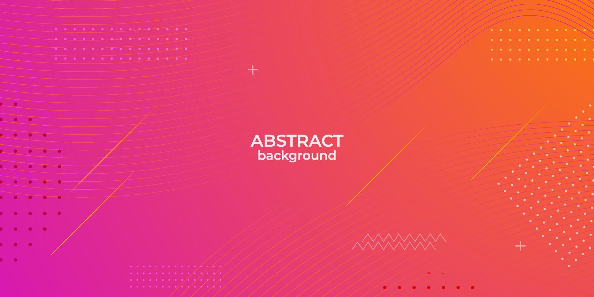 Bright pink and orange vector template with simple pattern. Cool design on abstract background with colorful gradient. New design for ad, poster, banner of your website.Eps 10 vector