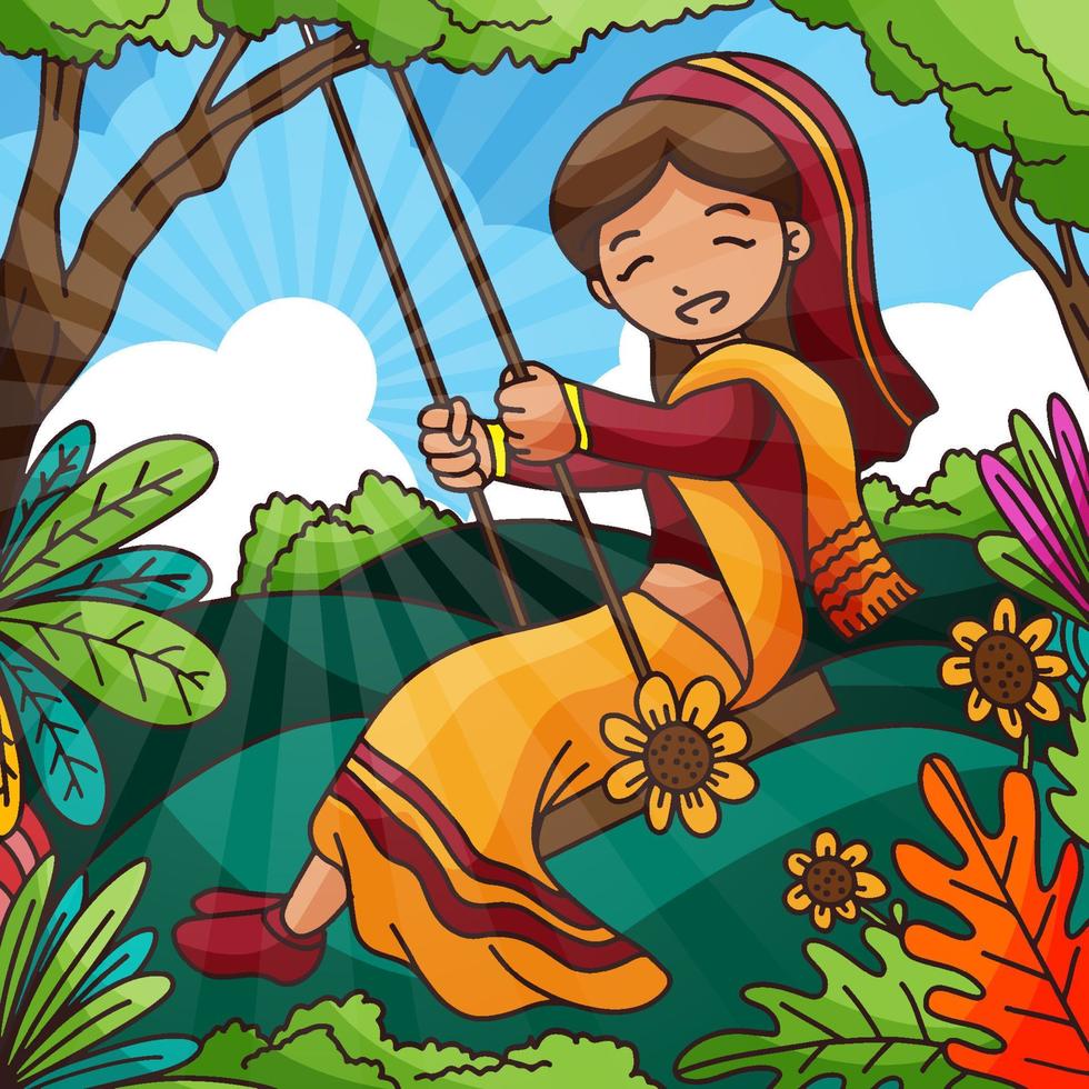 Raja Sankranti Concept vector