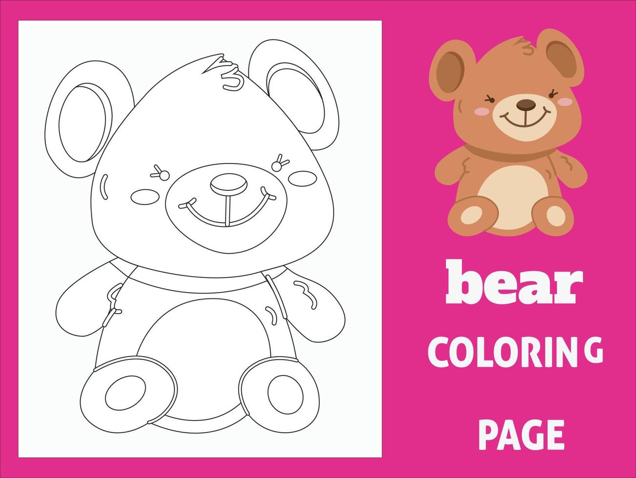 página de libro para colorear para niños vector