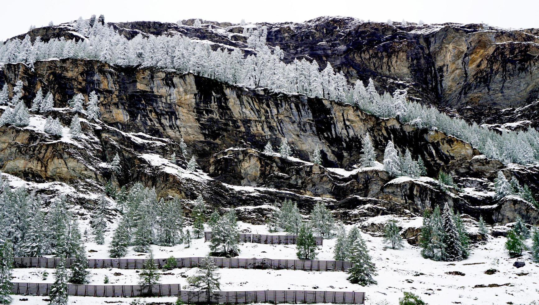 Scenery of Zermatt snow mountains photo