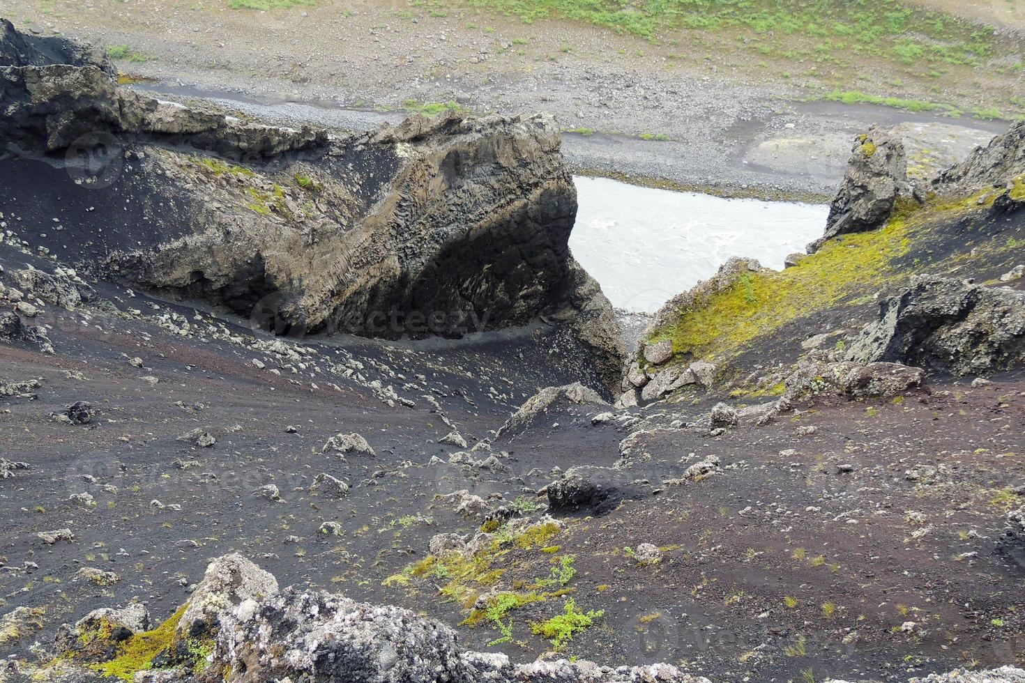 Amazing view of Icelandic deep canyon-6 photo