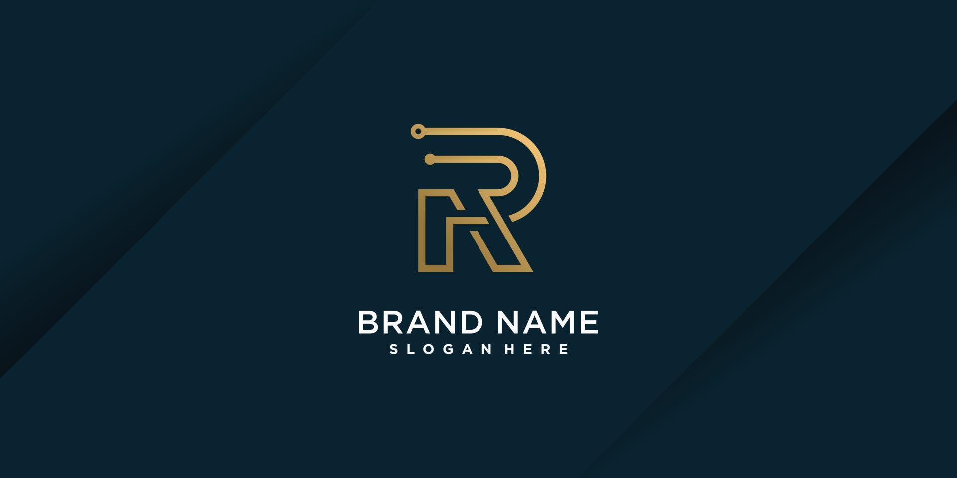 Letter R logo with modern and unique concept Premium Vector part 4