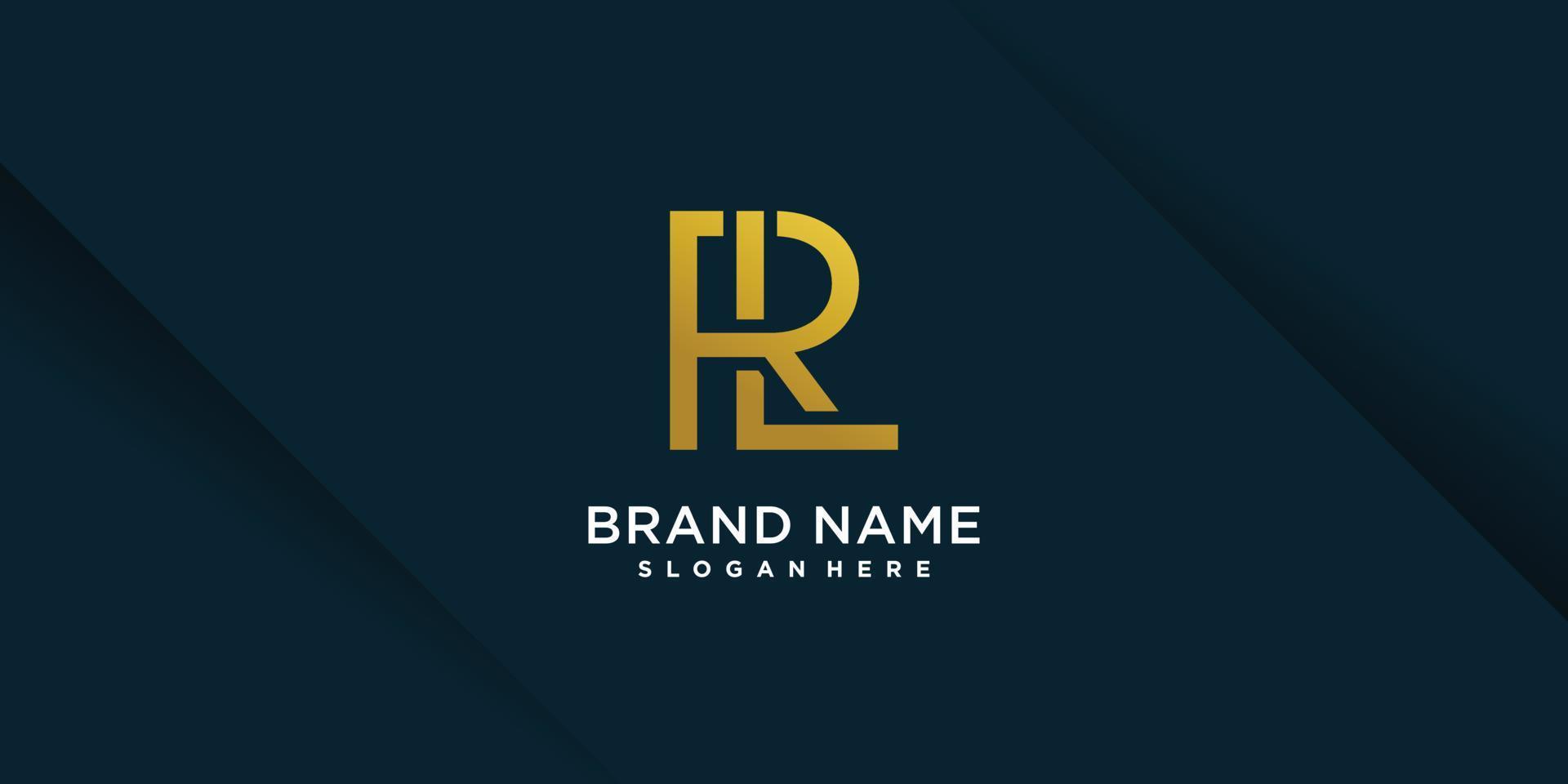 R logo with creative element style Premium Vector part 8
