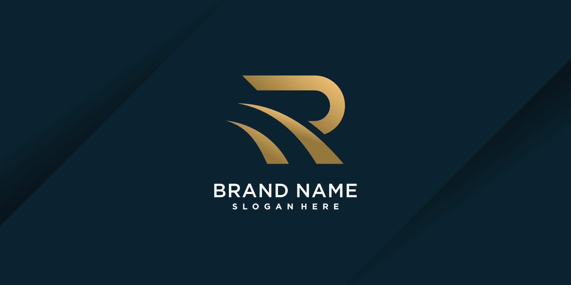 Letter R logo with modern and unique concept Premium Vector part 15