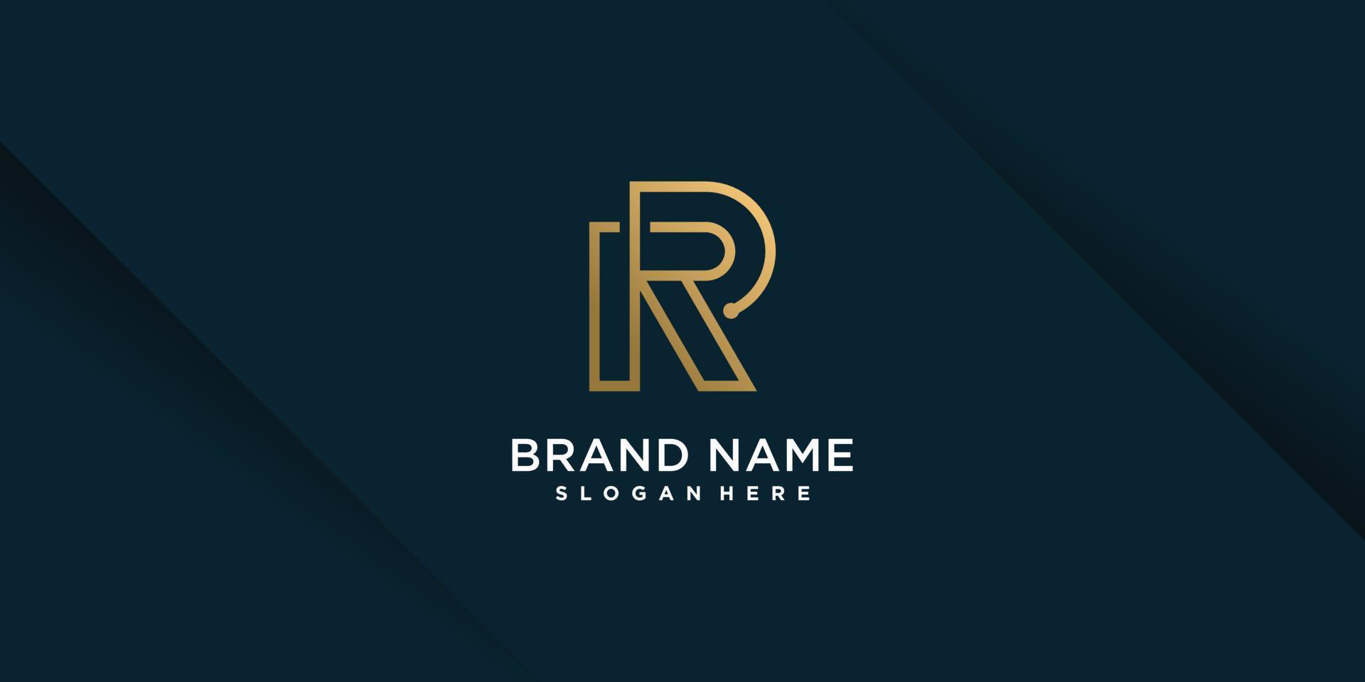 Letter R logo with modern and unique concept Premium Vector part 9