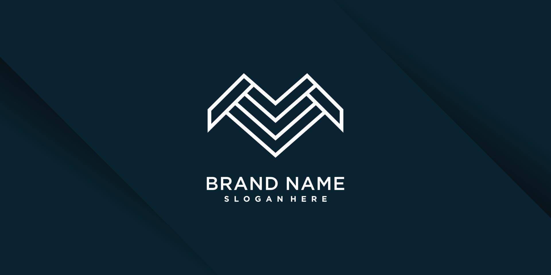 Letter M logo with creative element concept Premium Vector part 10