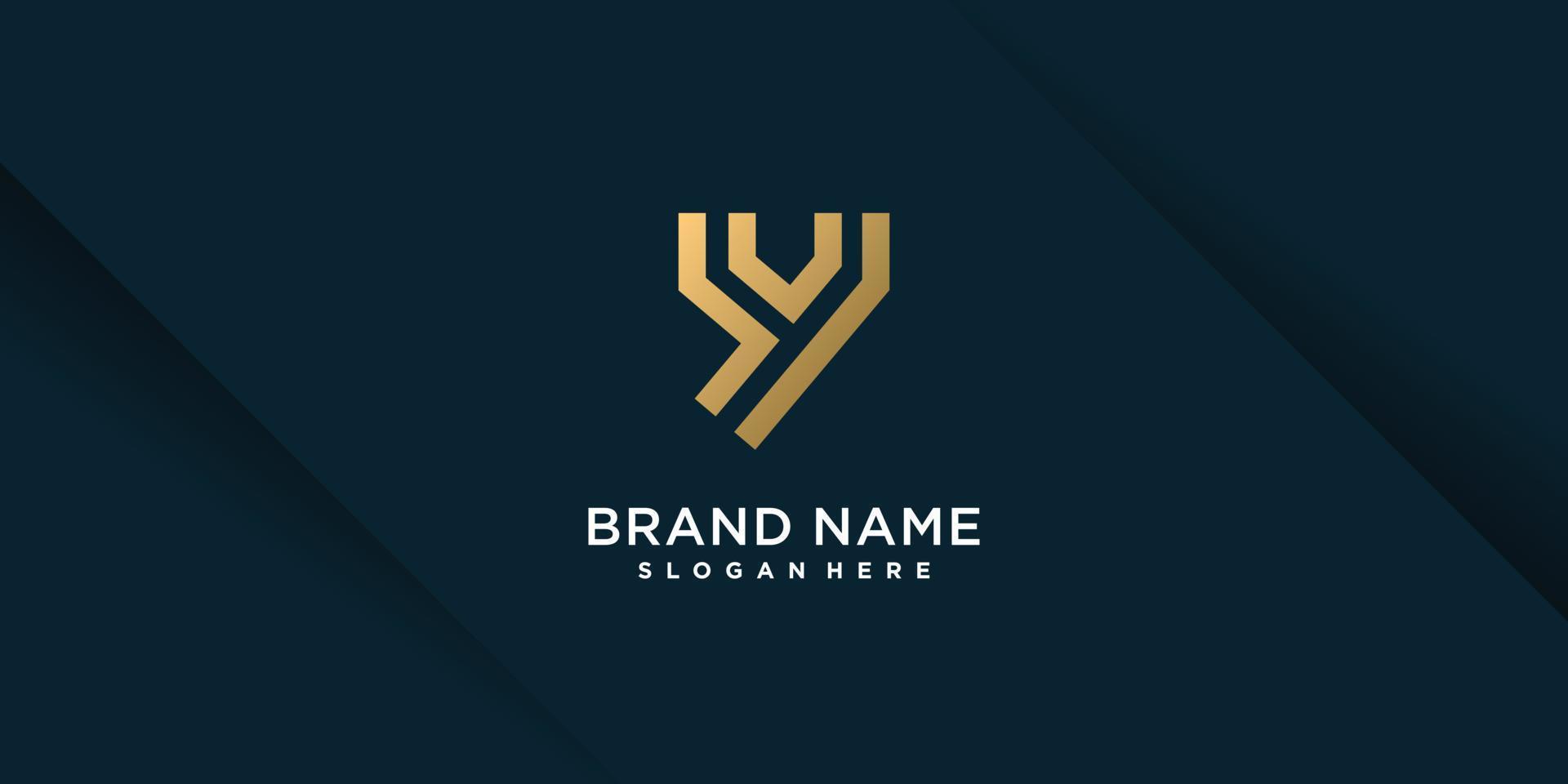 Letter Y logo with creative element style Premium Vector part 6