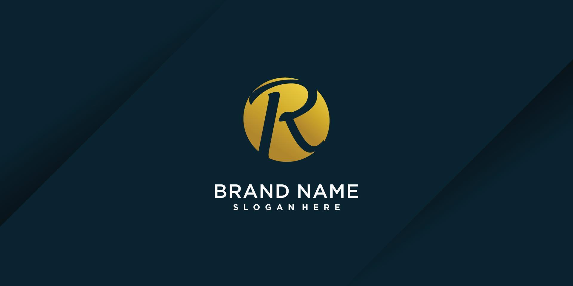 logotipo de r con estilo de elemento creativo premium vector parte 3