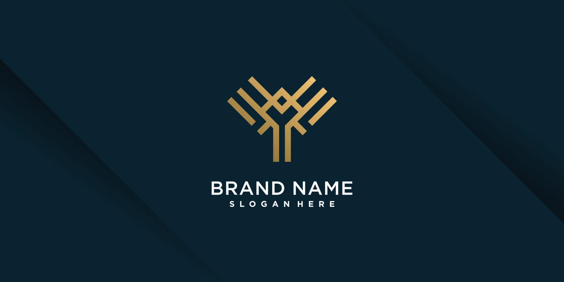 Letter Y logo with creative element style Premium Vector part 10