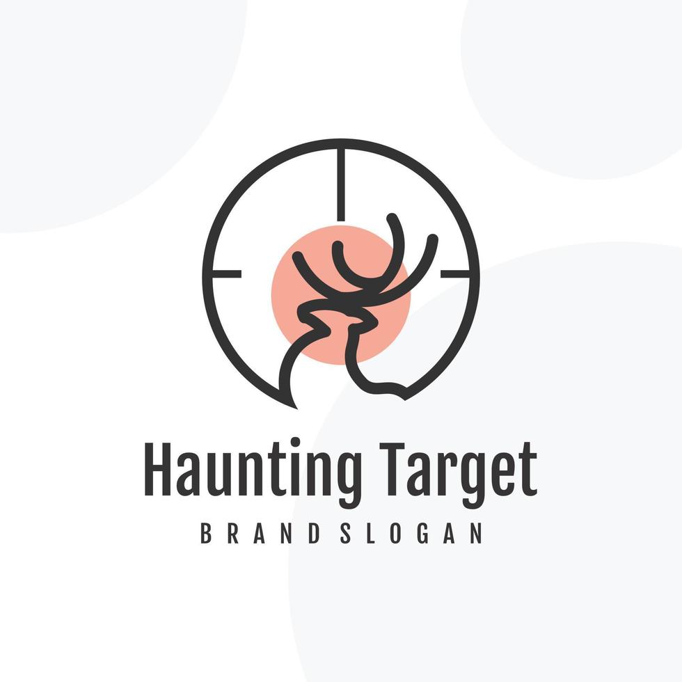 Haunting logo with creative unique concept Premium Vector