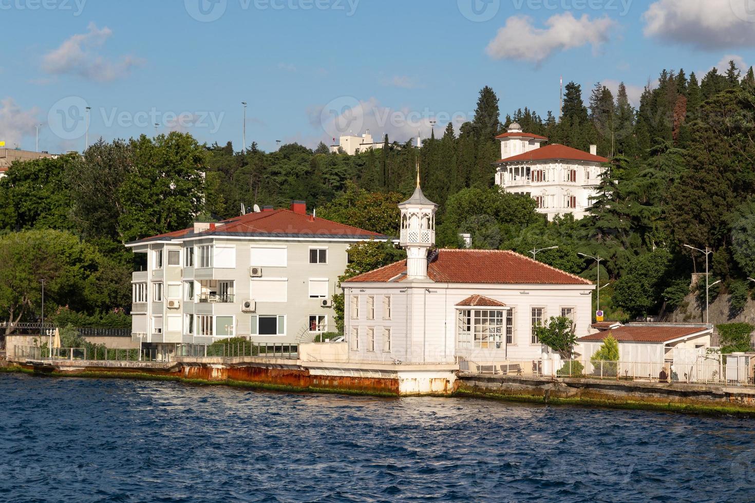Mosque in Bosphorus Strait Side of Istanbul, Turkey photo