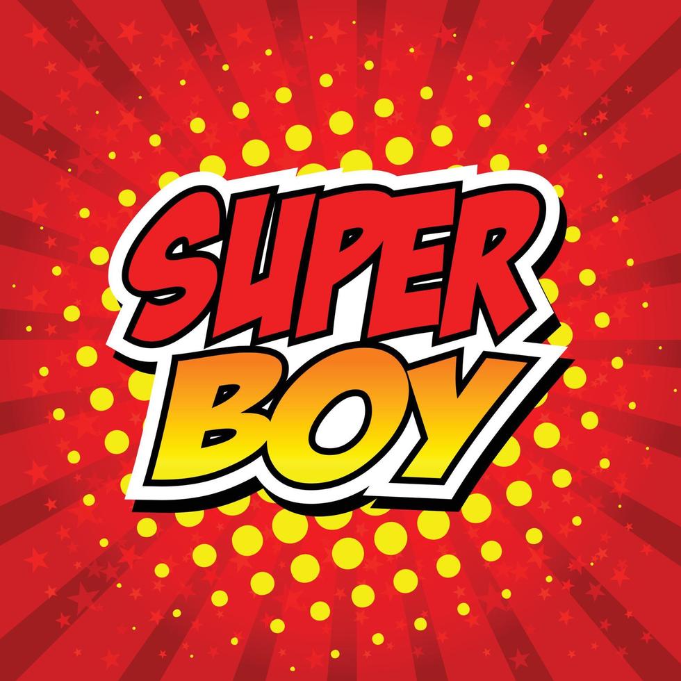 SuperBoy Comic Speech Bubble, Cartoon vector