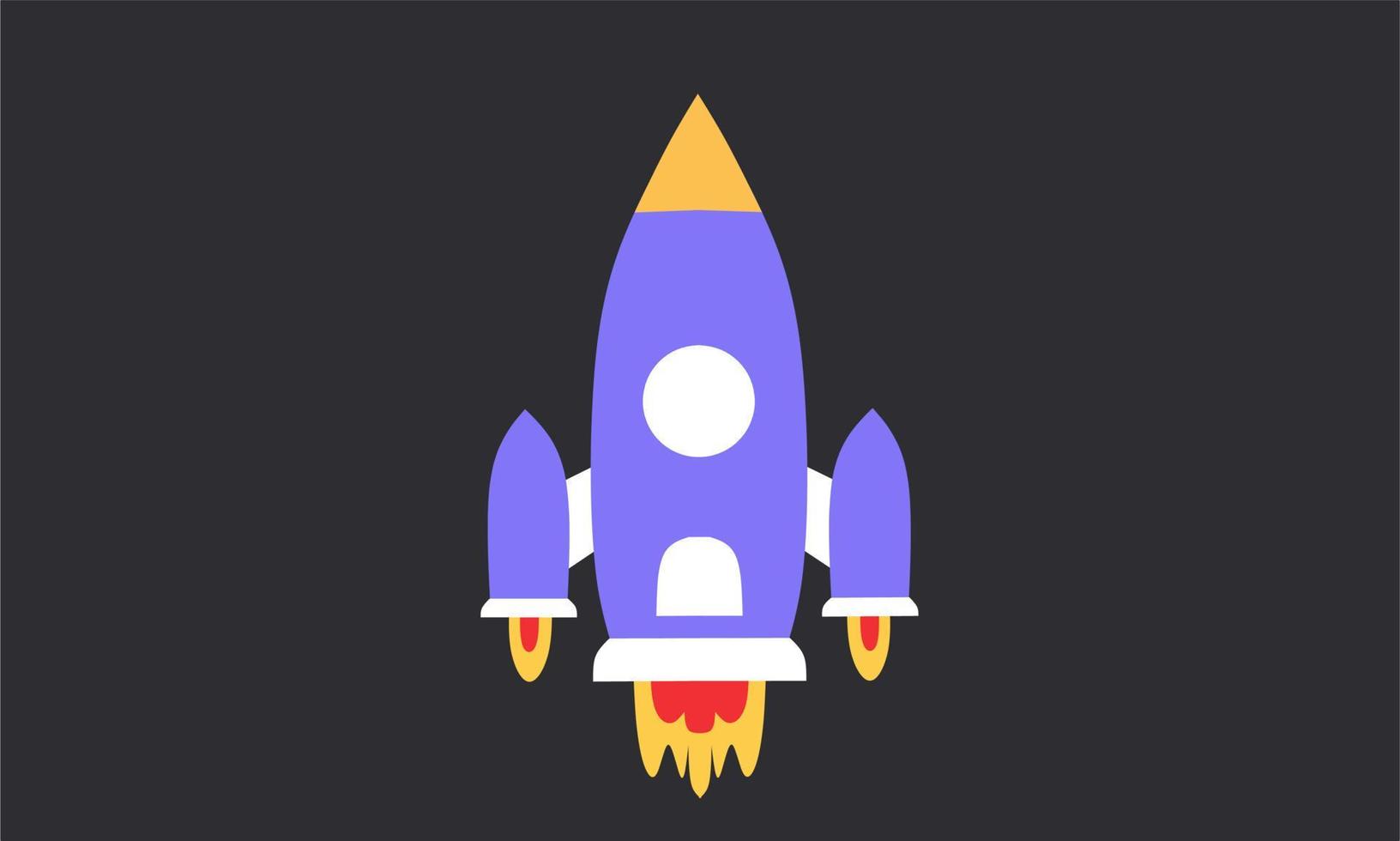 Rocket launch, project startup, bussines development. Flat style vector illustration.