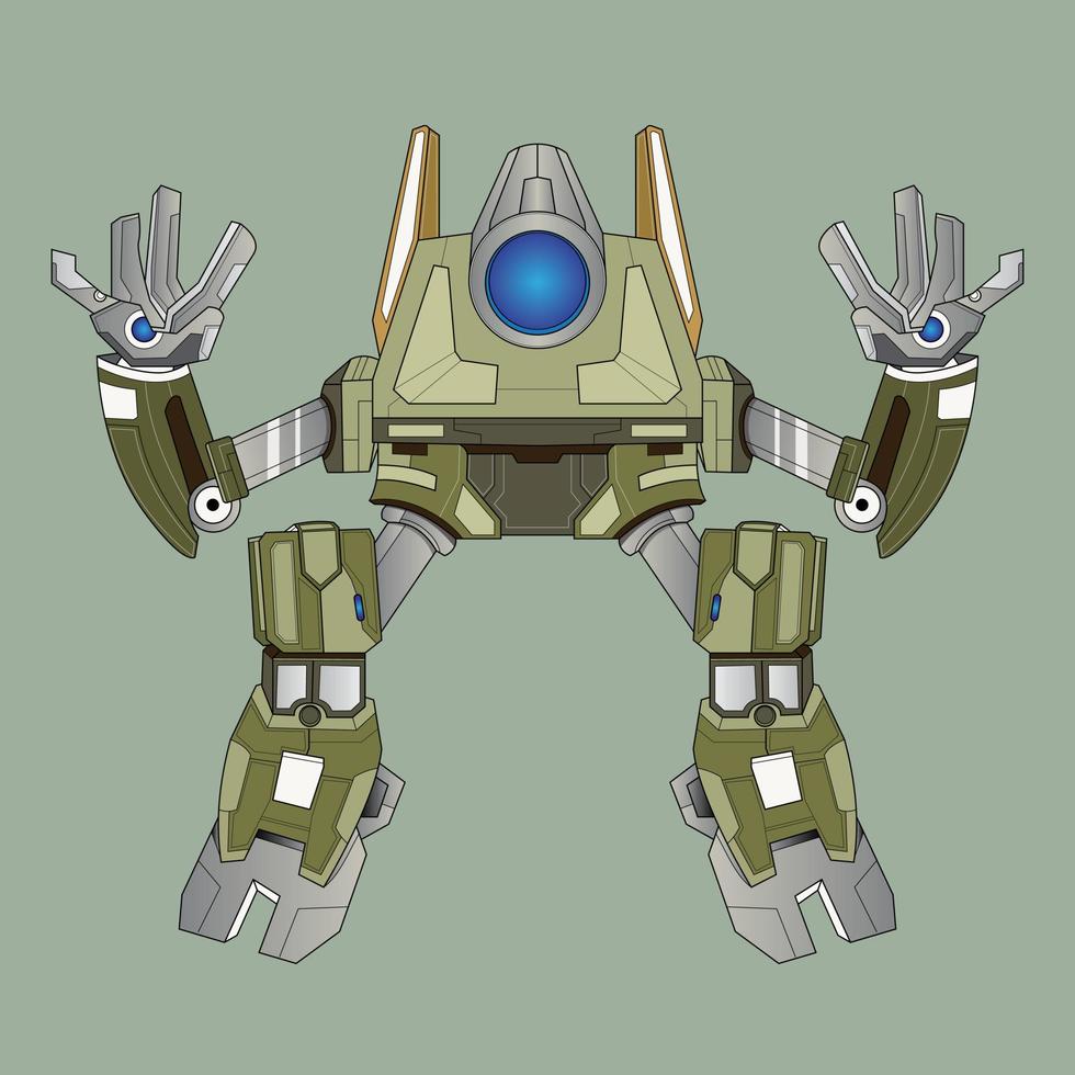 character technology robot warrior cyborg in background, Perfect for mascot, T-Shirt Design, Sticker, Poster, Merchandise and E-sport logo vector