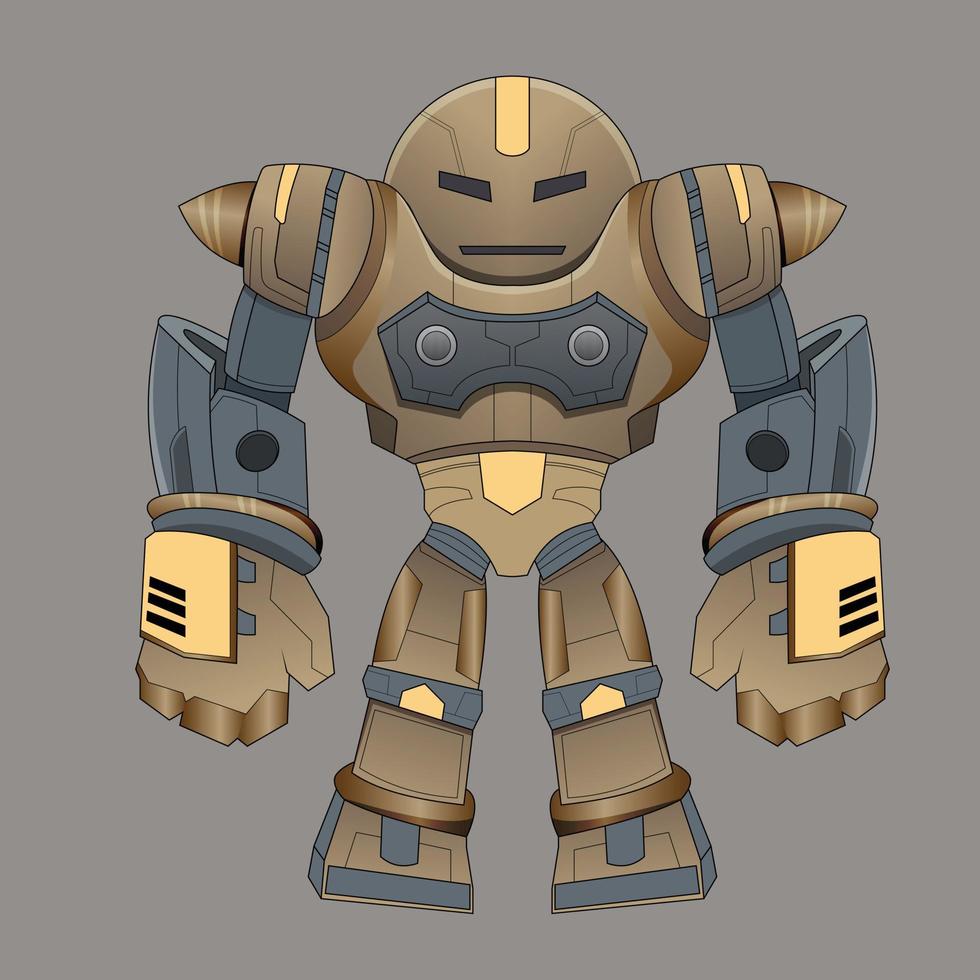 tecnología de personajes robot guerrero cyborg en segundo plano, perfecto para mascota, diseño de camisetas, pegatina, afiche, mercadería y logotipo de e-sport vector