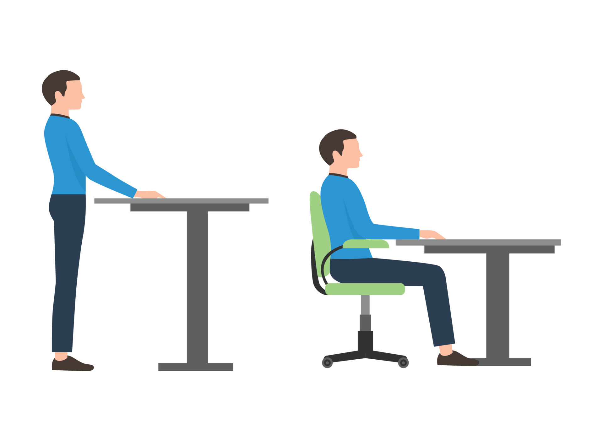 Sitting and standing posture sale