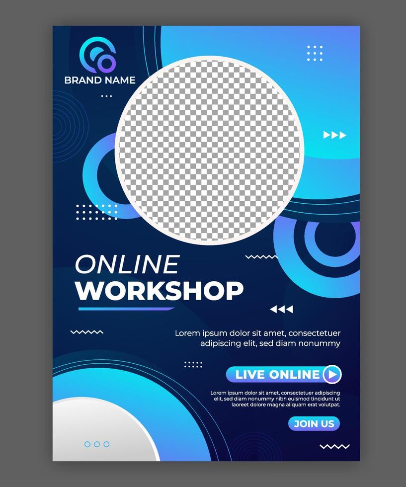Online Workshop Template Poster 8578099 Vector Art at Vecteezy