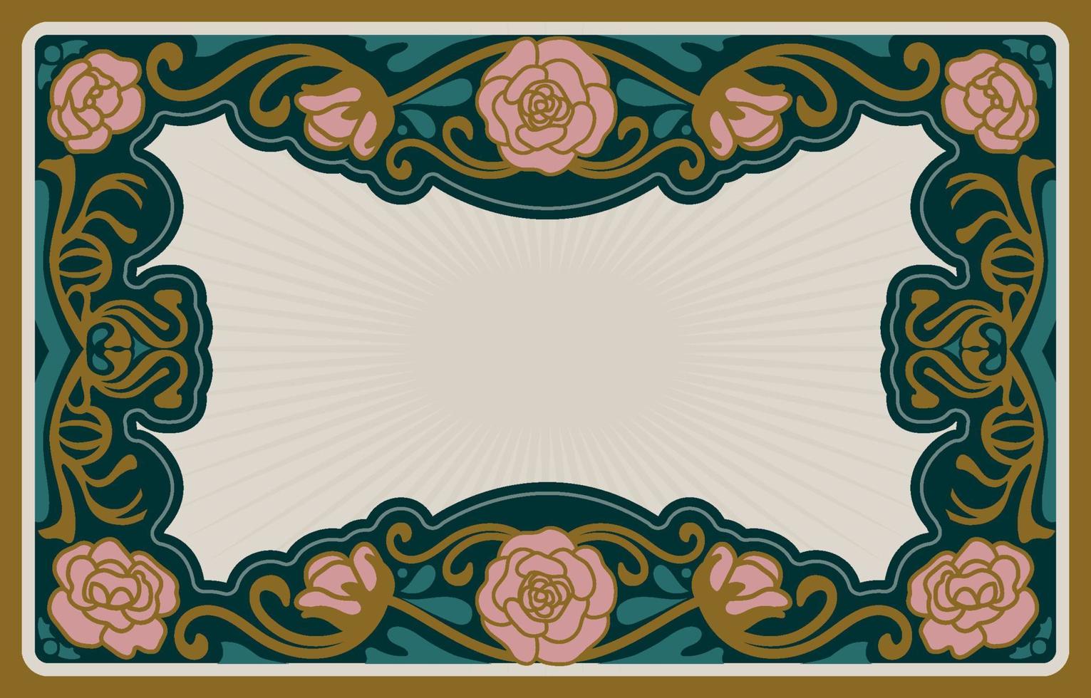 fondo plano art nouveau vector