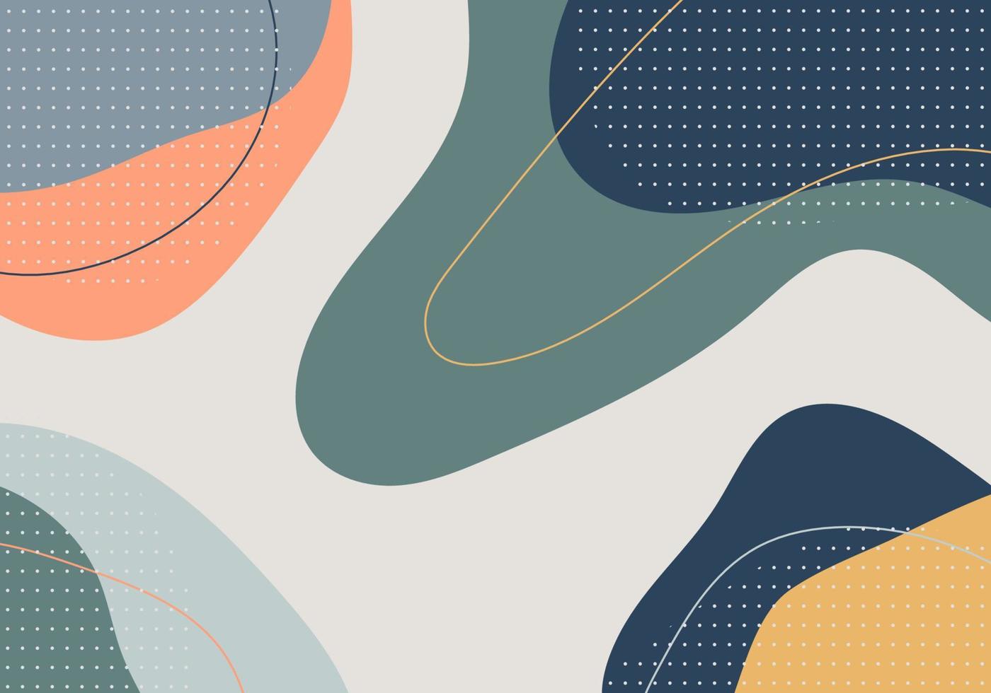 Abstract colorful doodle shapes template design artwork. Overlapping artwork decoration style background. vector