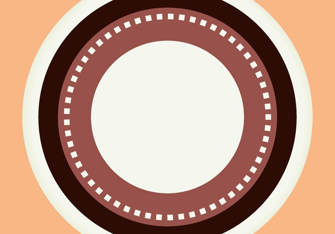 Abstract minimal brown template design circles style artwork. Overlapping template style decorative background. vector