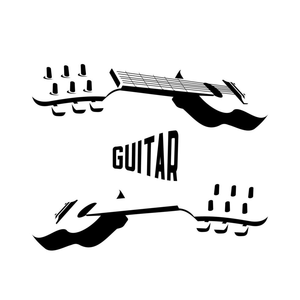 guitarra negra vector