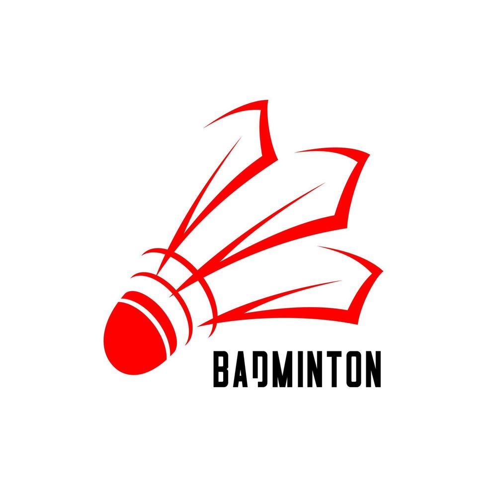 vector illustration of badminton sport on white background