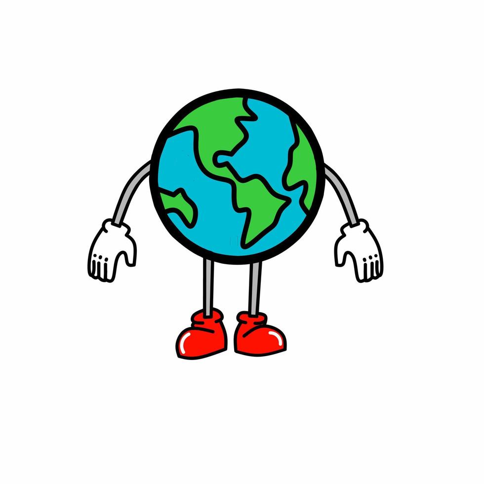 Illustration of earth cartoon vector