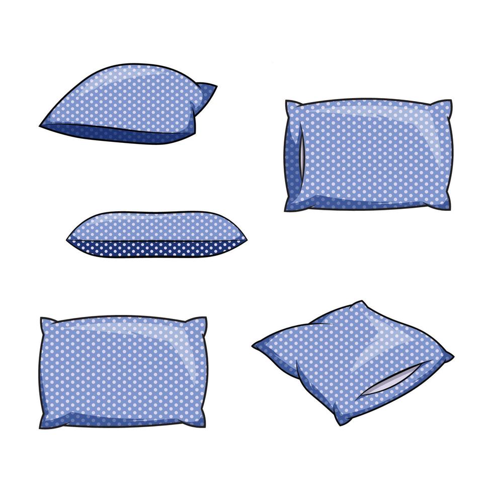 vector de almohada con motivo aislado sobre fondo blanco