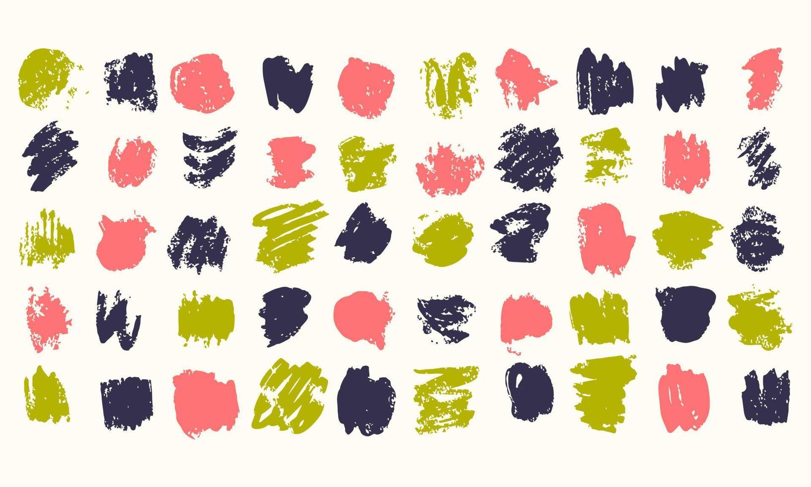 Splatter brush modern shape. Paint vector isolated big set collection