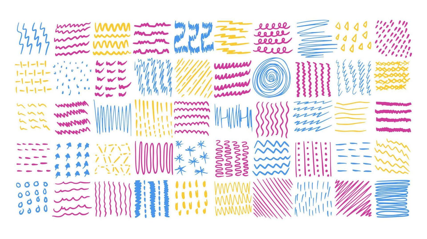 Scribble doodle pattern vector collection set.143