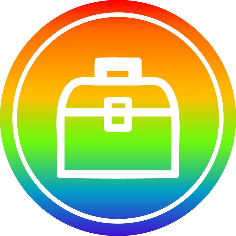 tool box circular in rainbow spectrum vector