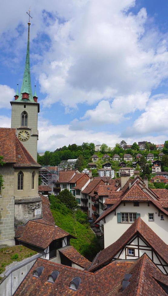 Scenery of historical old town city and Church photo