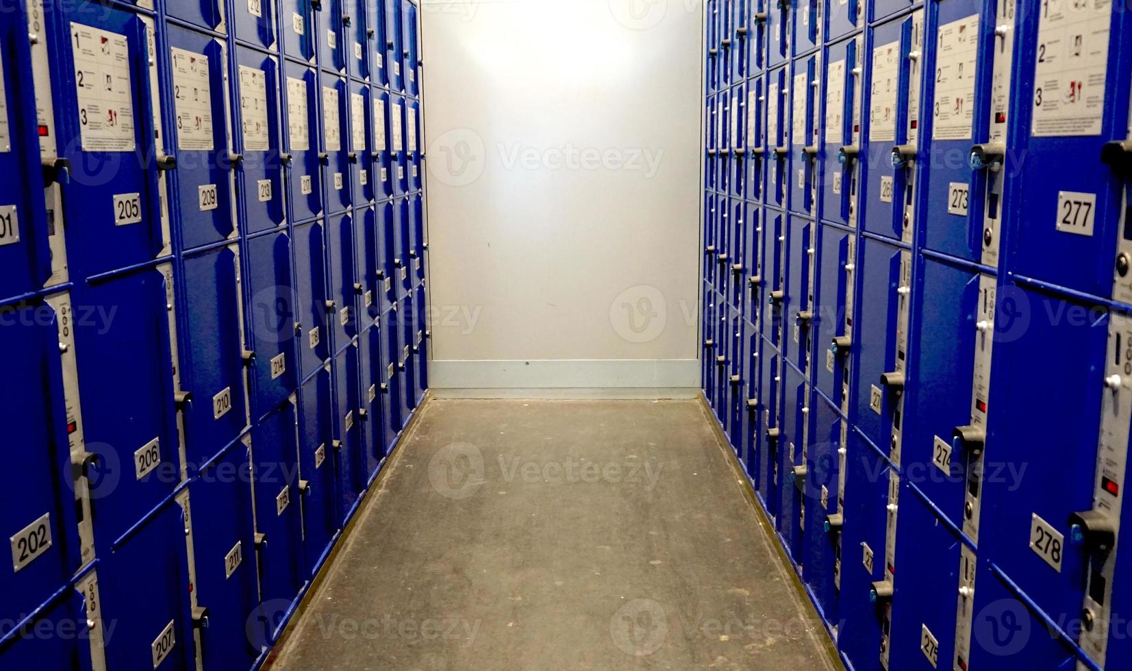 Locker in train station photo