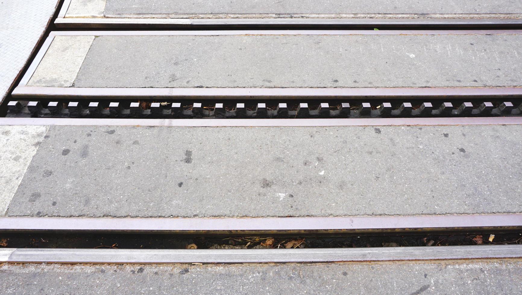 railway track at Train station Lucerne photo